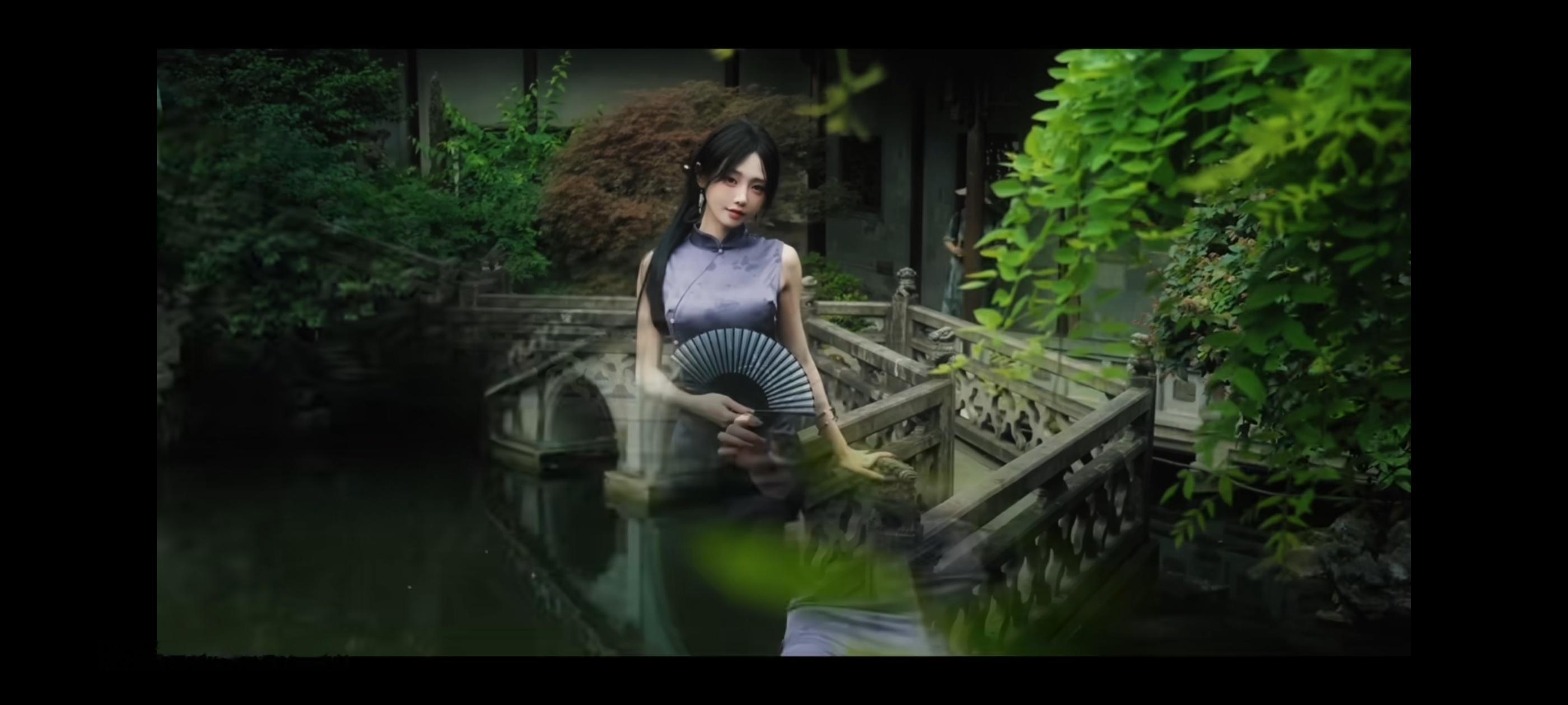 走路摇老师的旗袍也是这么美~