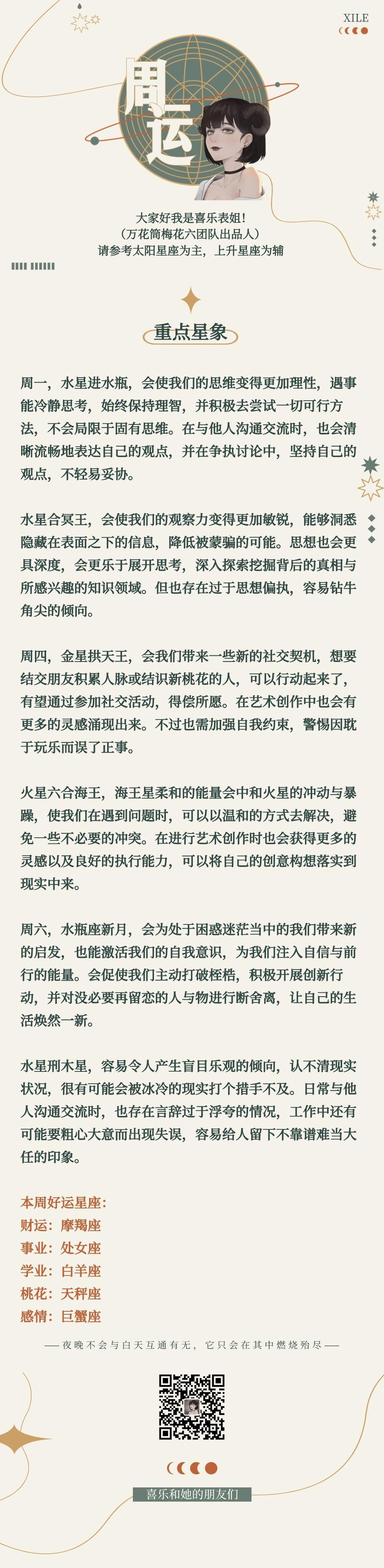 喜乐本周运势 2024.02.05-02.11#新年星愿望##十二星座# ​​​