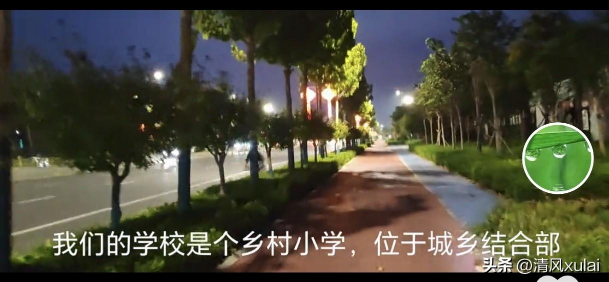 晚课辅结束了，同学们排着整齐的队伍回家喽。我们的学校是个乡村小学，位于城乡结合部