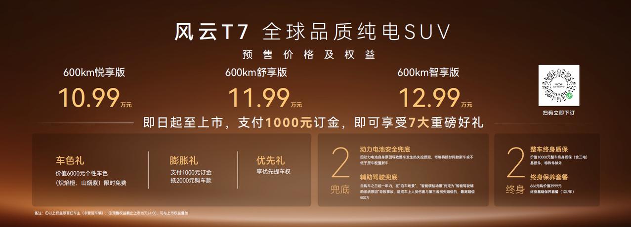 风云T7正式开启预售，以“慢功造好车”理念，历经3年研发、145万公里严苛路试，