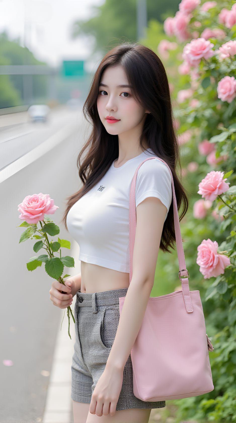 🪷 清雅婉约·诗意风
 
陌上蔷薇次第开，嫣然一笑惹春怀。轻执花枝寻画意，清风