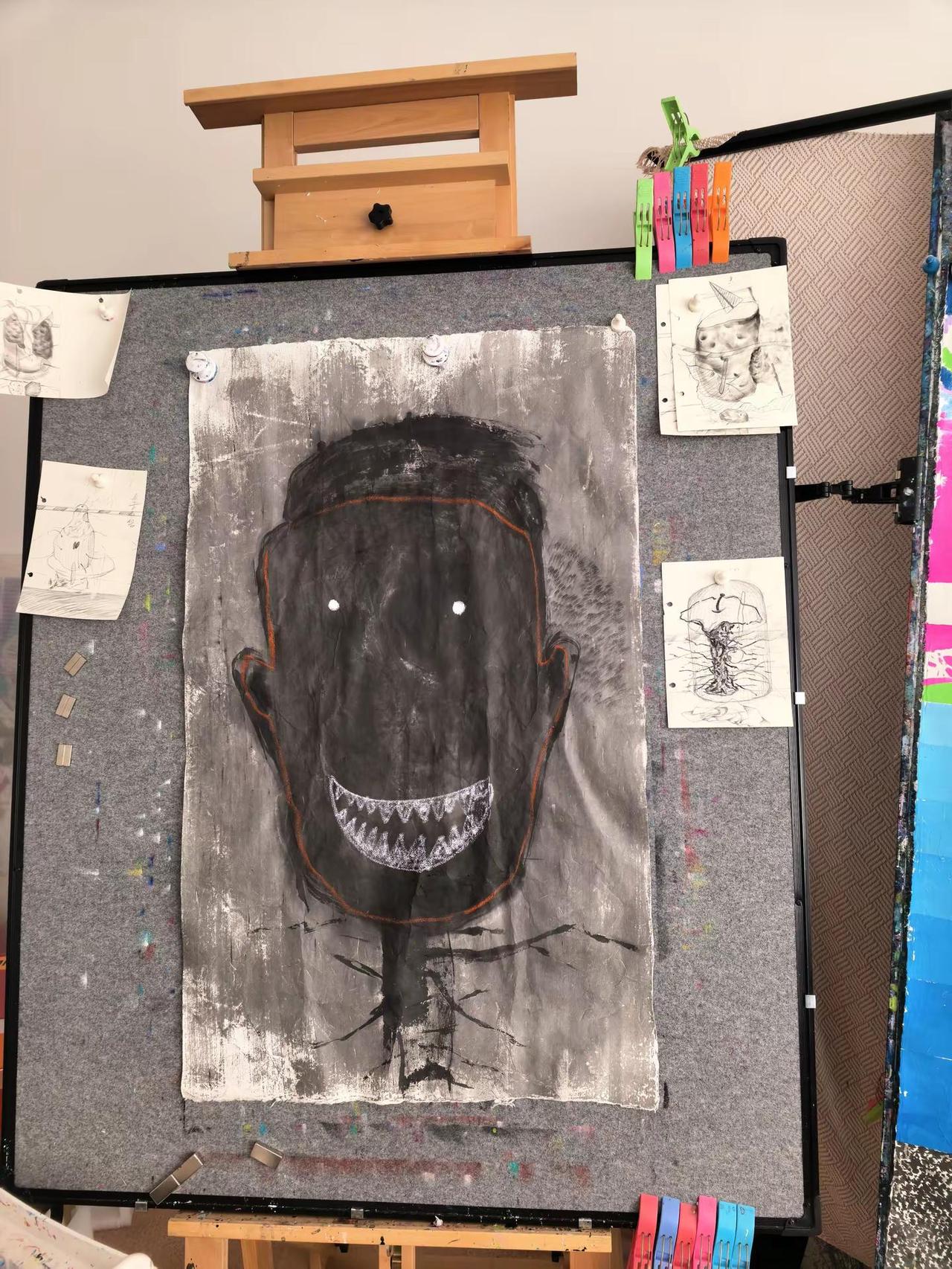 自画像。自画像，瞎画，在瞎画中寻找新的途径。艺术 绘画 艺术家 作品