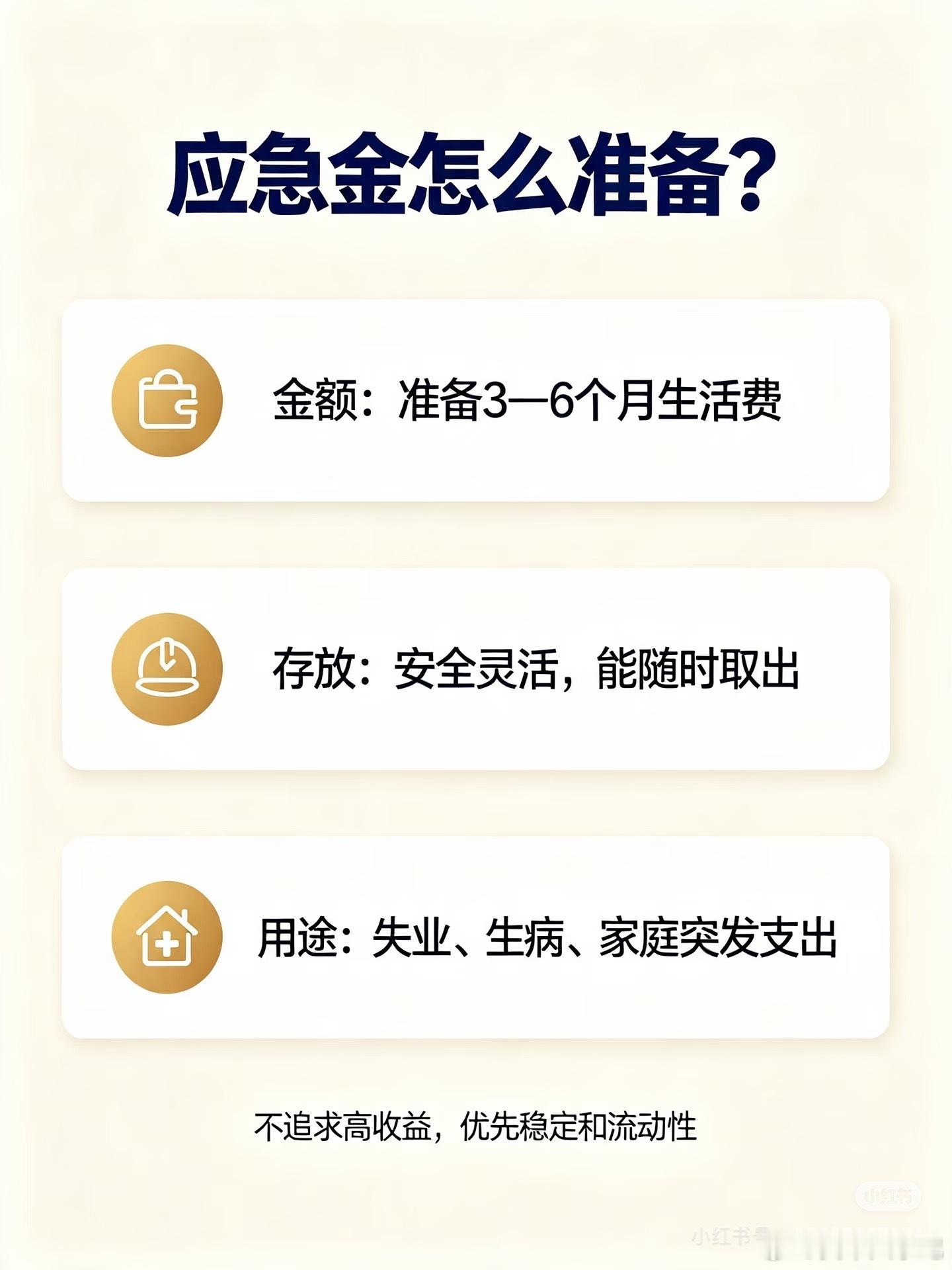 投资前，先准备一笔应急金，手中有粮，投资不慌！ 