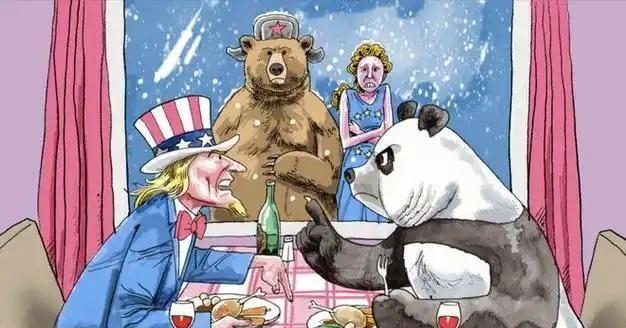 “中俄美”的三角关系，属于俄罗斯的那一角已然丢失。中美俄已从“一强两弱”，变成了