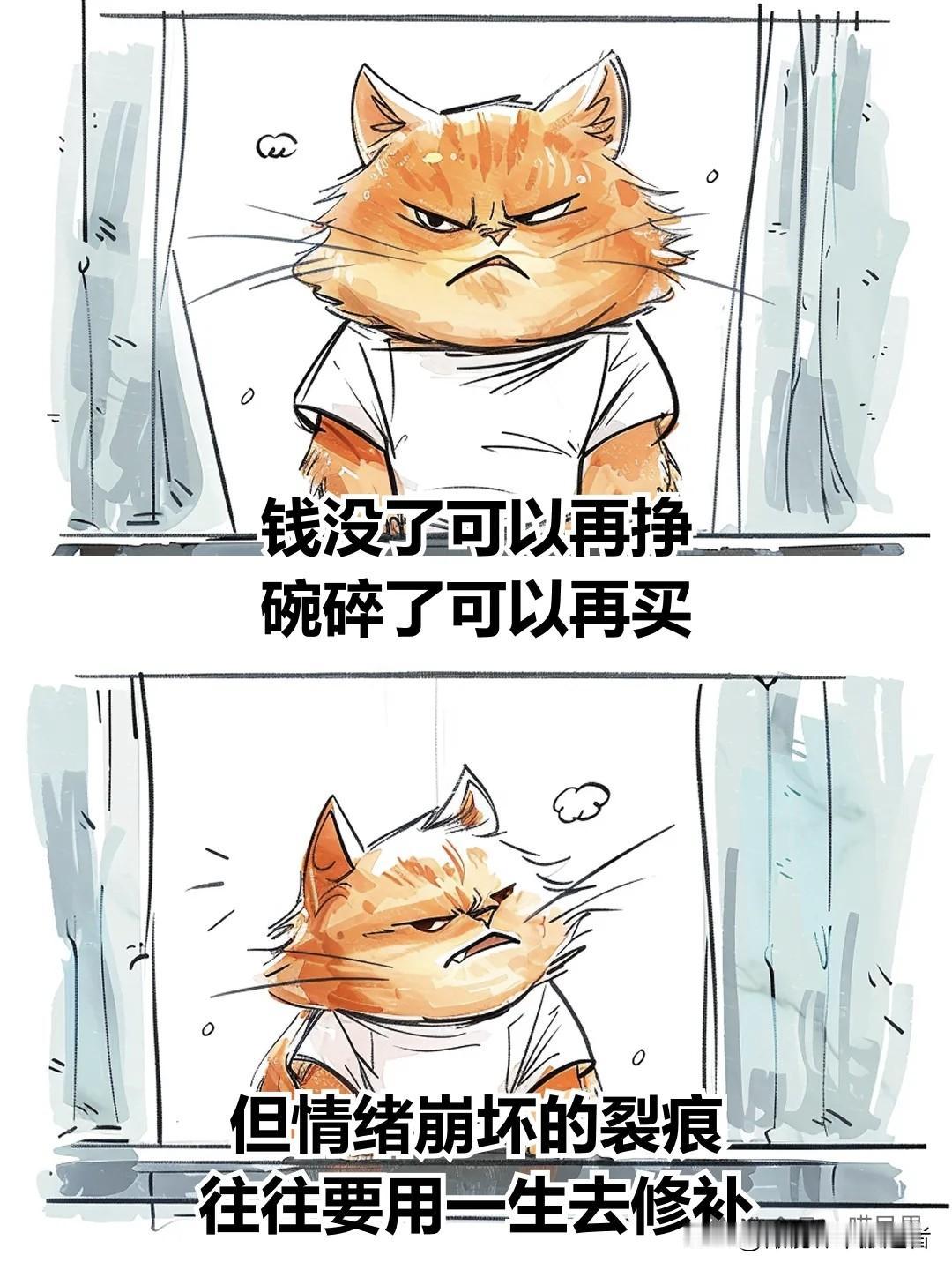 治愈漫画 I 一个家庭的内耗，不是源于贫穷，而是垃圾情绪日常治愈漫画