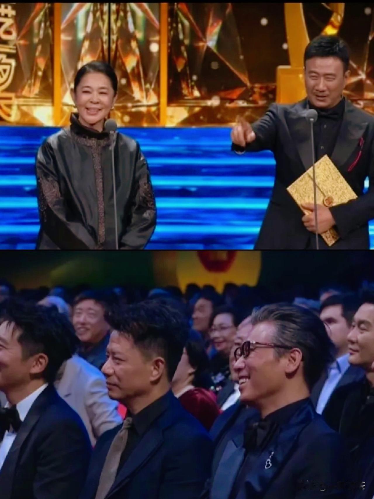 飞天奖颁奖现场，胡军指着李乃文说：“你看乃文在底下，喘气喘得多匀实”，接下来倪萍