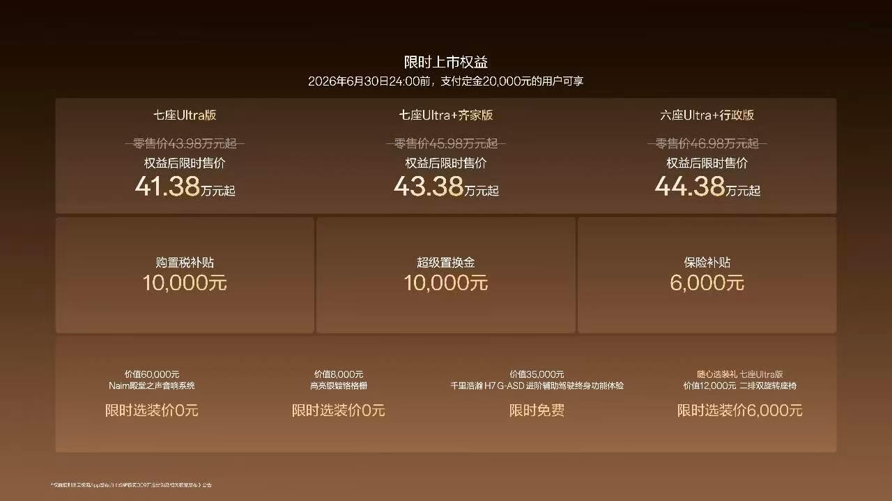 焕新极氪009正式上市权益后限时售价41.38-44.38万元6月30日前所有大
