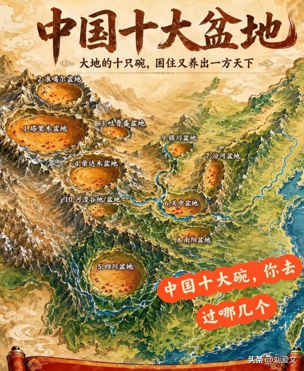 中国十大盆地！当然还是四川盆地最美，个人观点