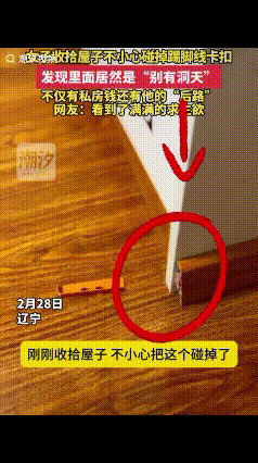 笑不活了！辽宁一女子在家搞大扫除，拖地时，拖把头不小心磕到了墙角的踢脚线卡扣，原