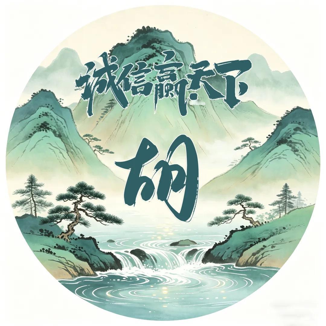 古韵山水画国风签名壁纸|头像|背景图