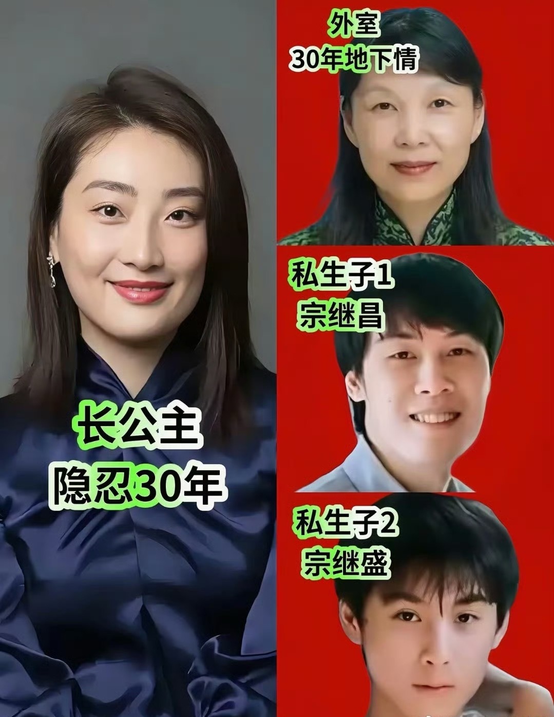 宗继昌 宗继盛古代的香火继承，嫡出庶出，尊卑有别那一套，啥时候也没消失过啊。现代