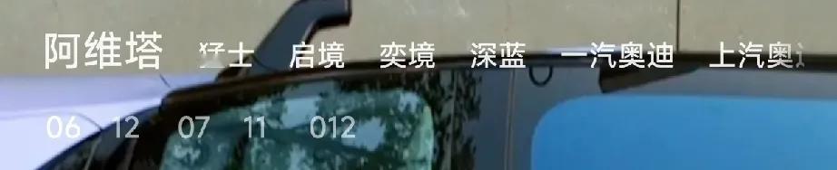 华为乾崑APP里的合作品牌表列——
阿维塔、猛士、启境、奕境、深蓝、一汽奥迪、上