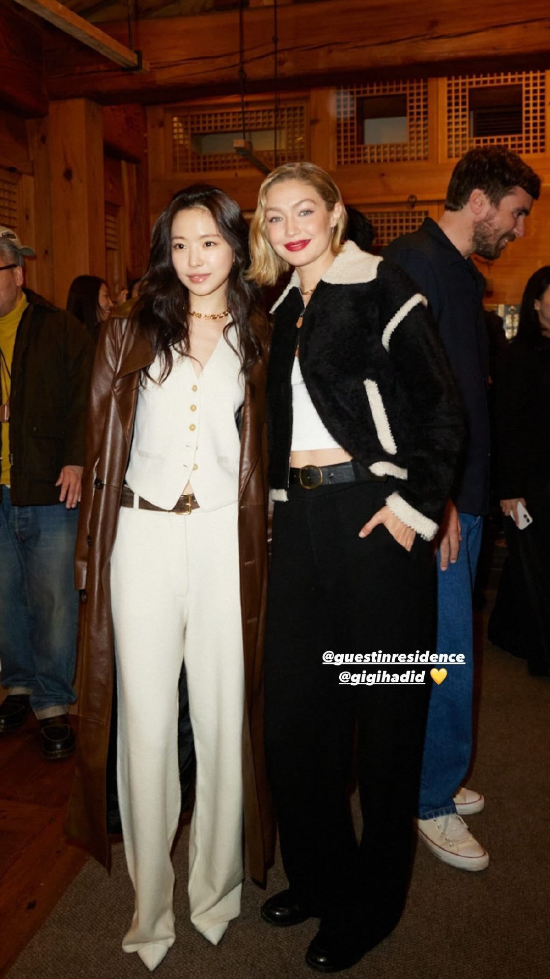 Gigi Hadid与孙娜恩、new jeans合影 ​​​