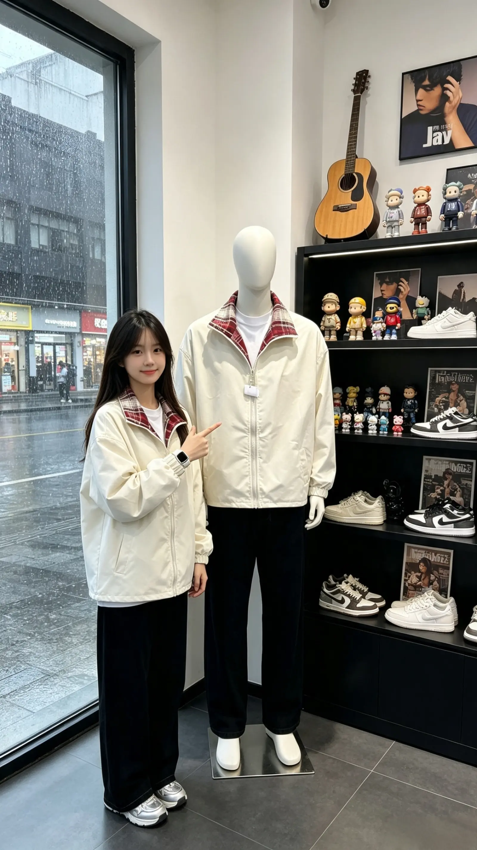 美式复古 冲锋衣男女同款  夹克外套 轻奢法式 男生穿搭