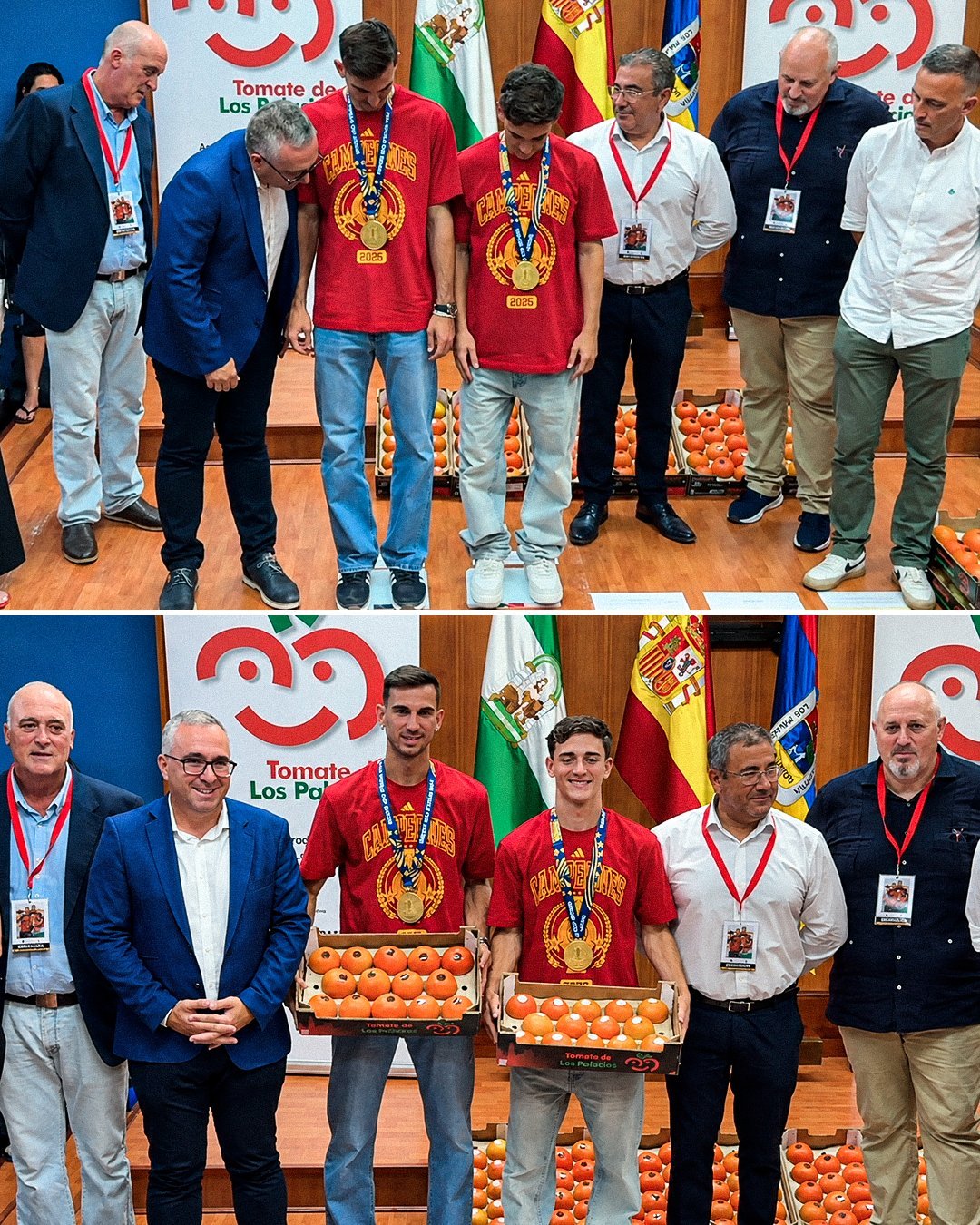 🇪🇸 一个西班牙小镇走出了两位世界冠军🍅 法比安·鲁伊斯与加维获得了家乡赠