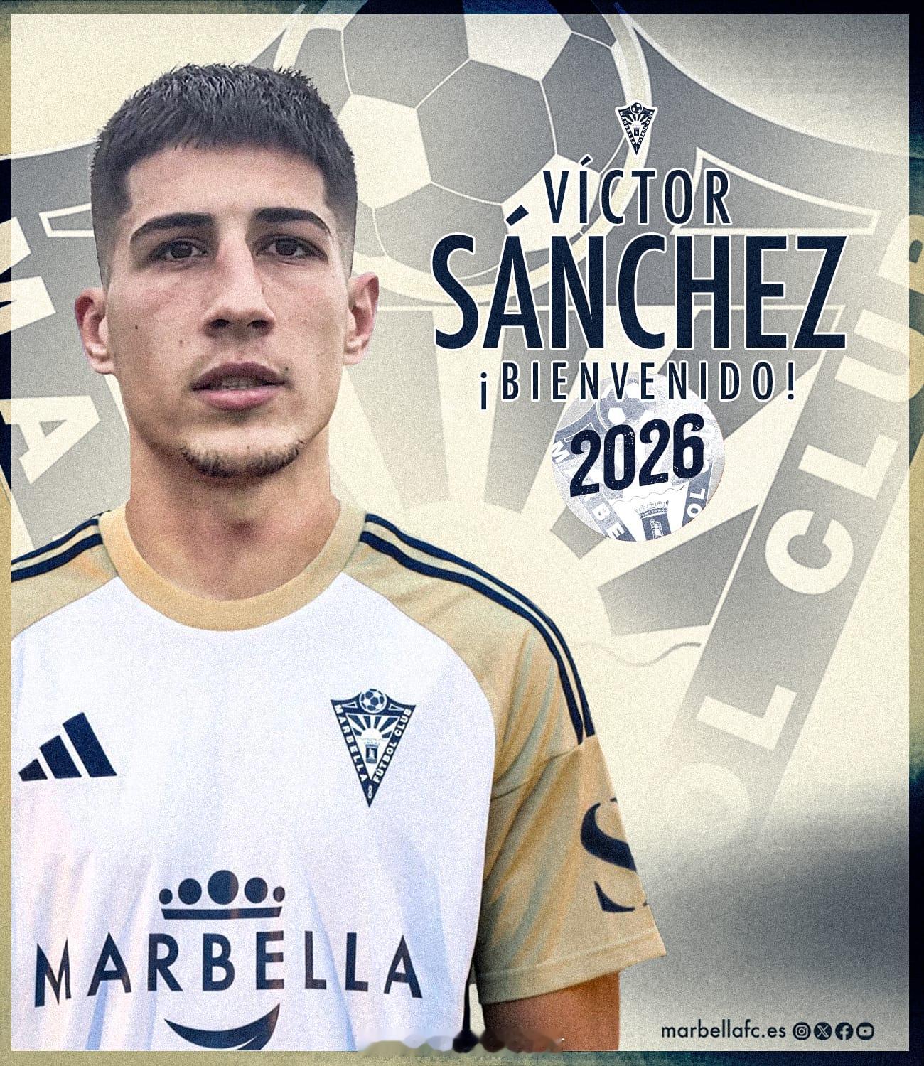留洋-新闻 马贝拉官方宣布，租借23岁高中锋维克多·桑切斯（Víctor Sán