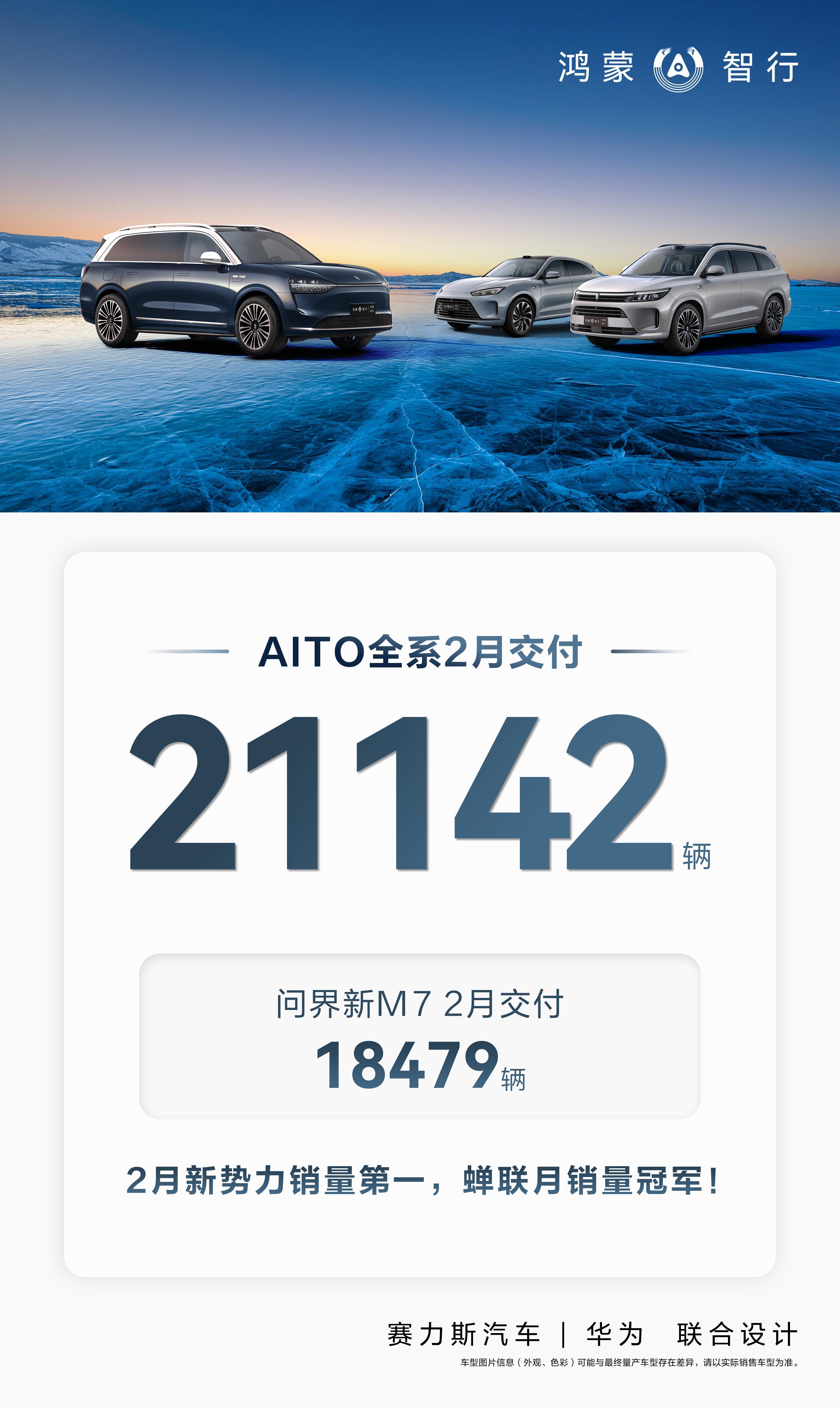 #问界2月蝉联新势力月销量冠军#，进一步证明了华为深度赋能的可行性。华为把此前的