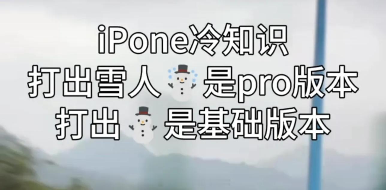 iPhone标准版和Pro版打出的雪人不一样？大家来试试对不对⛄️☃️ 