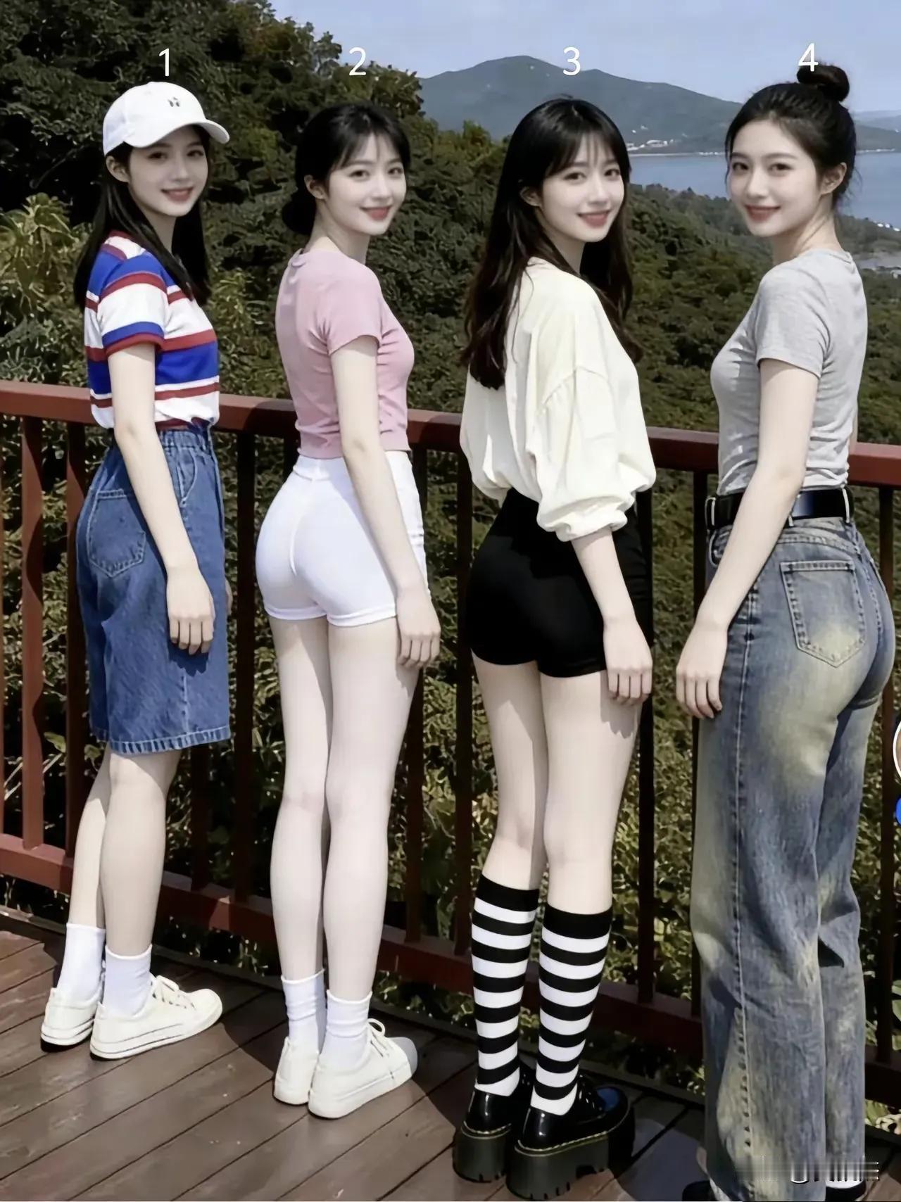 四个女大学生你们选哪个呢？