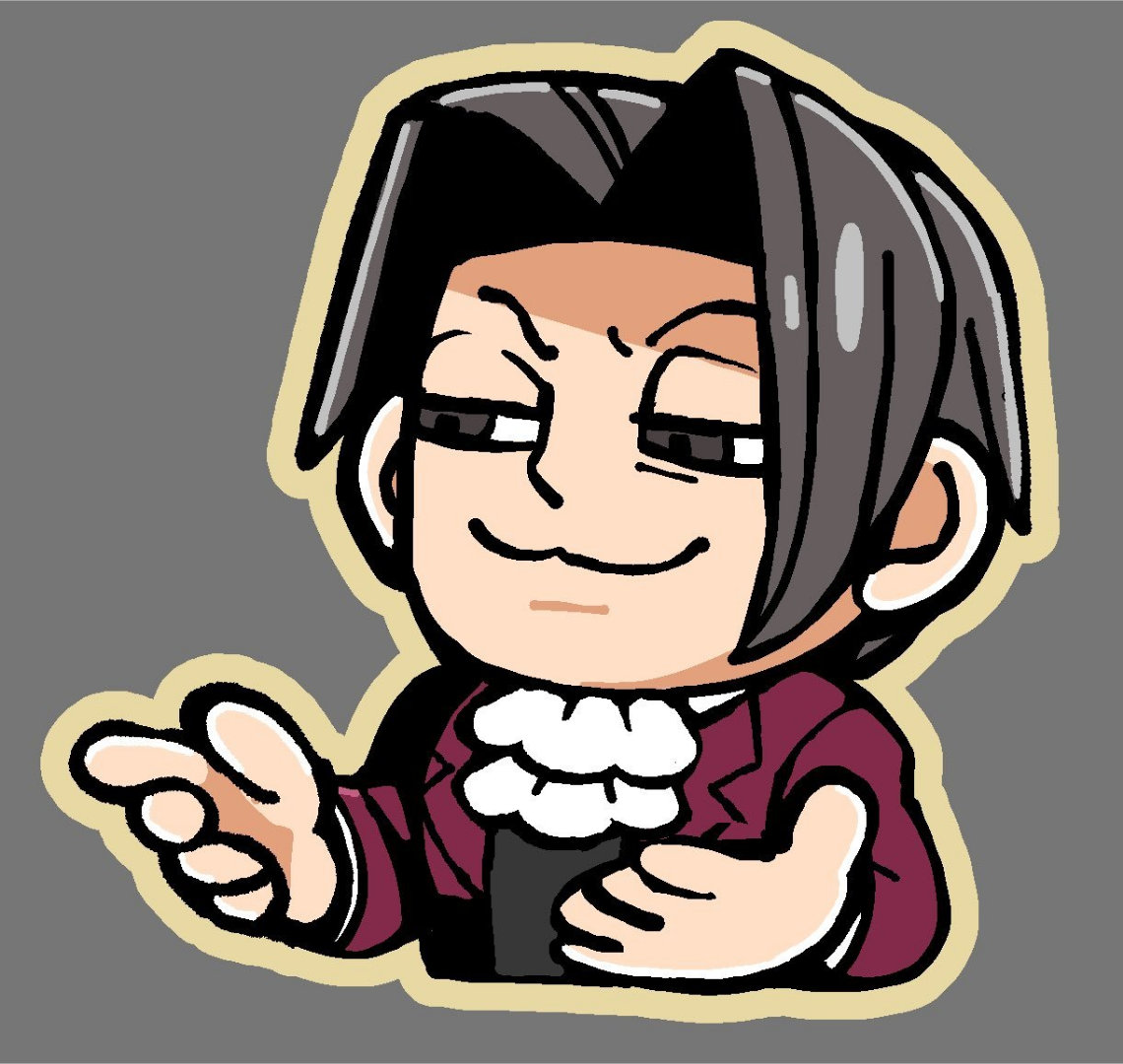 大川ぶく老师绘制的御剑怜侍。逆转裁判