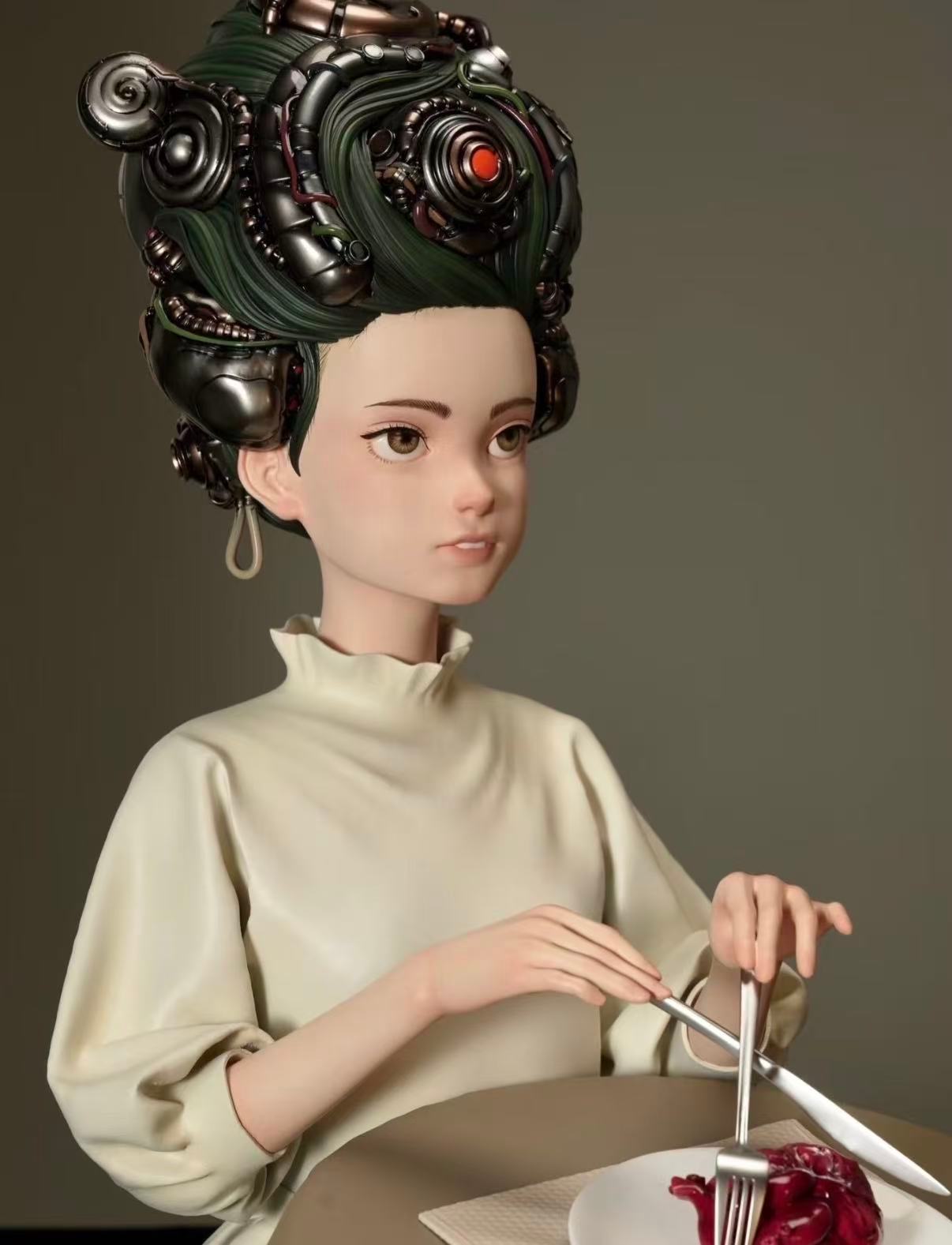 陈嫣冉现场看过陈嫣冉的作品，从插画到雕塑，再到几米高的机械装置，仿佛全都在沉默地