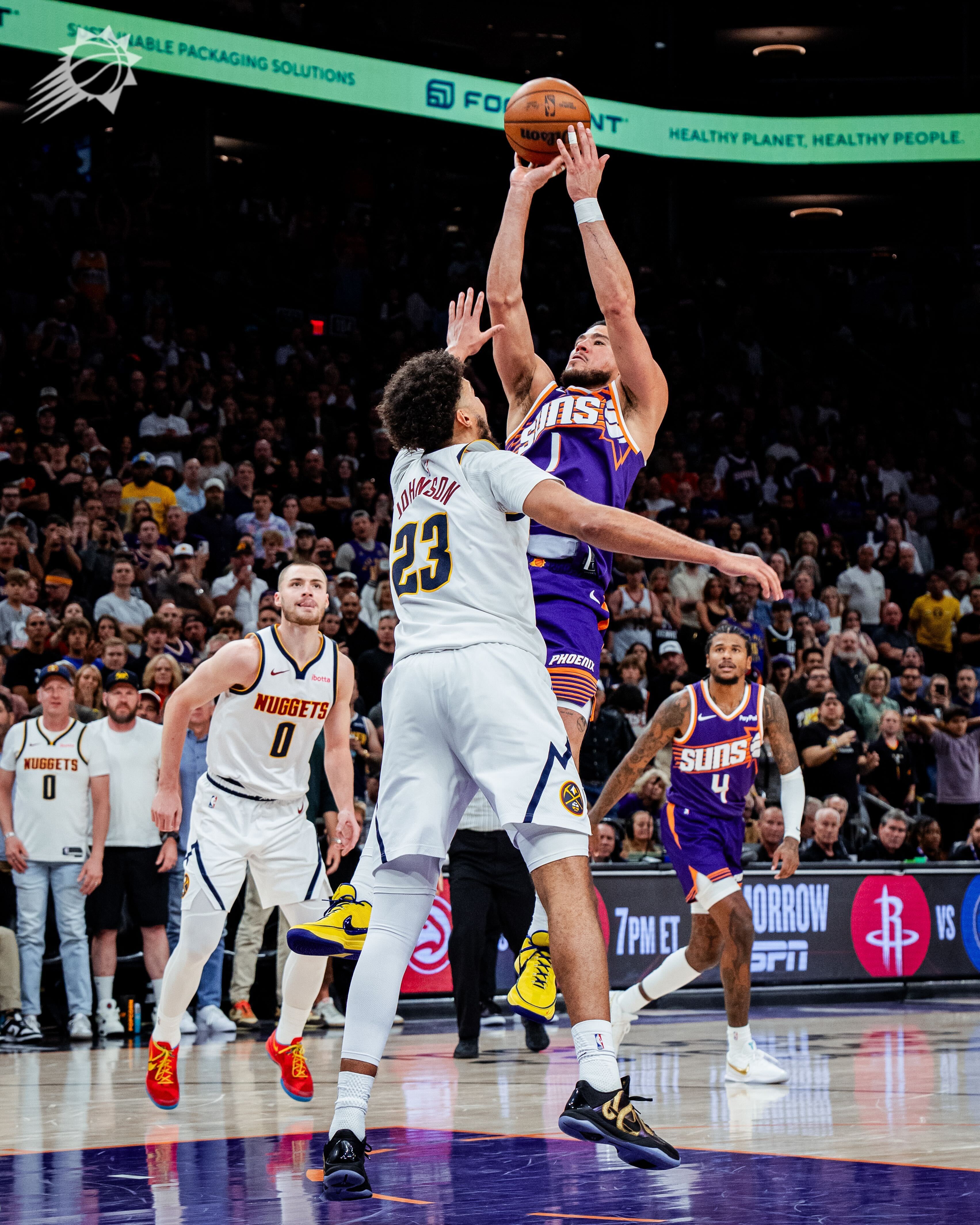 布克再次将比分扳平，掘金暂停菲尼克斯太阳 ｜旭日东升 ｜掘金vs太阳