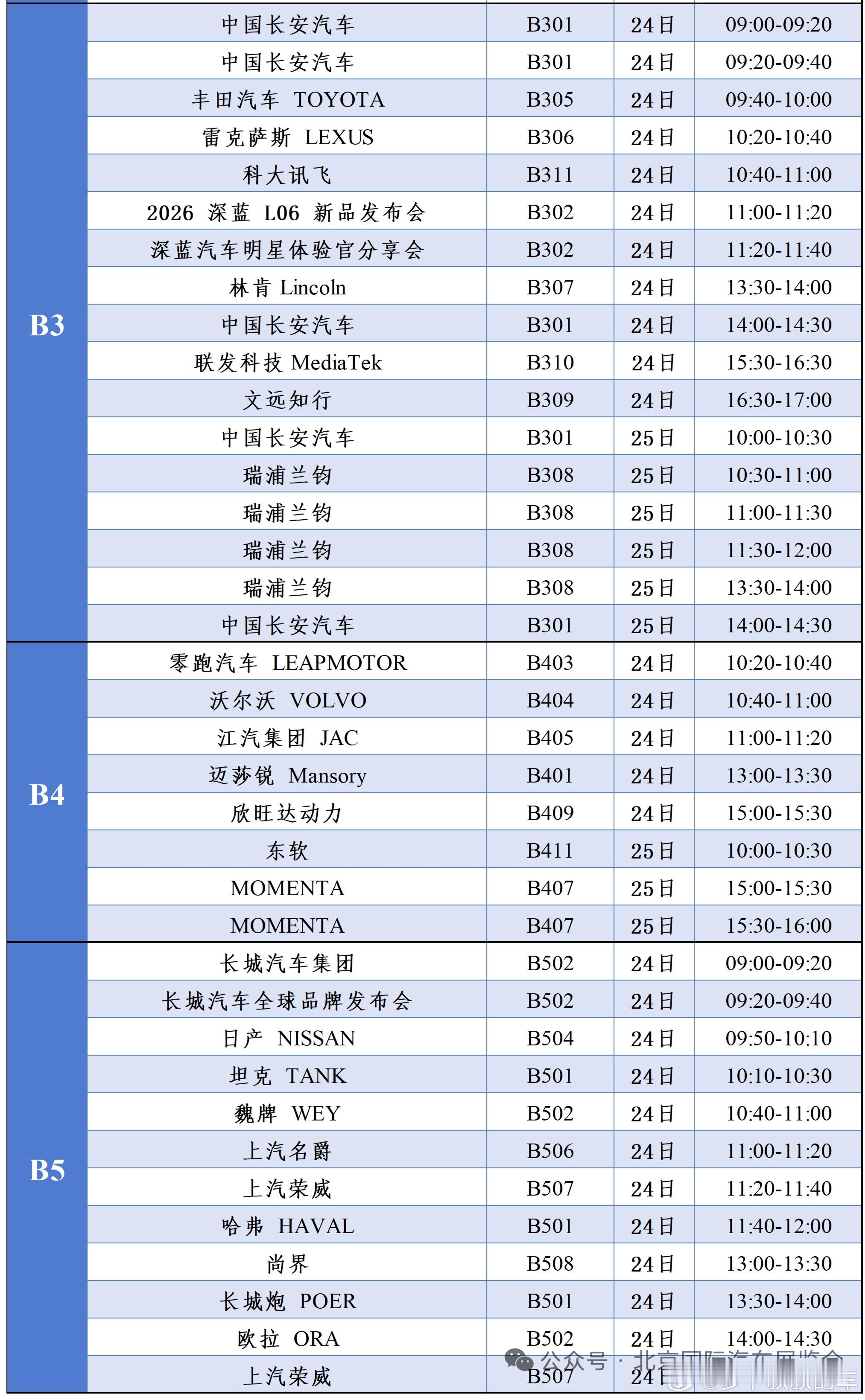 2026北京车展  北京车展媒体日日程正式公布，截至今天，全品牌车企唯一留有悬念