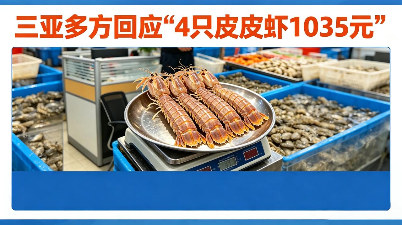 三亚又上热搜了，这次是4只皮皮虾1035元遭到游客投诉，已启动先行赔付机制，游客