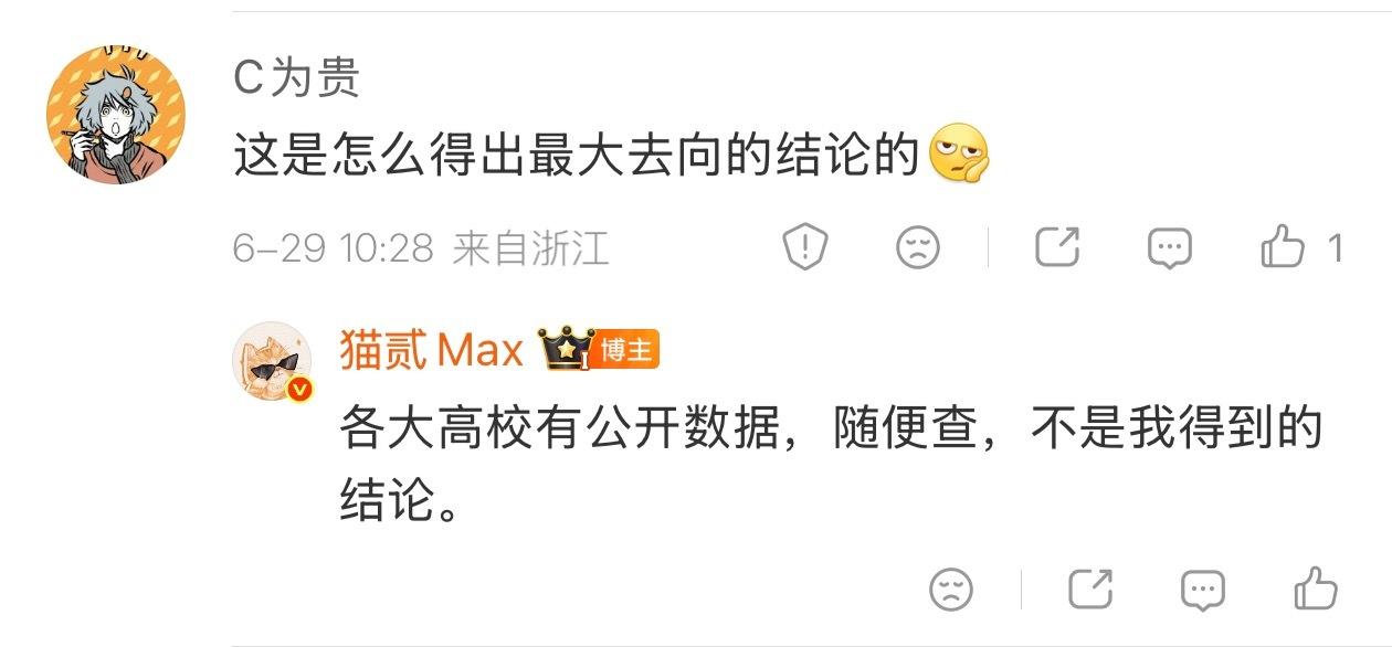 其实一点都不难查证，这件事。各大高校的官网都有每年就业去向的人数，清华北大上交复