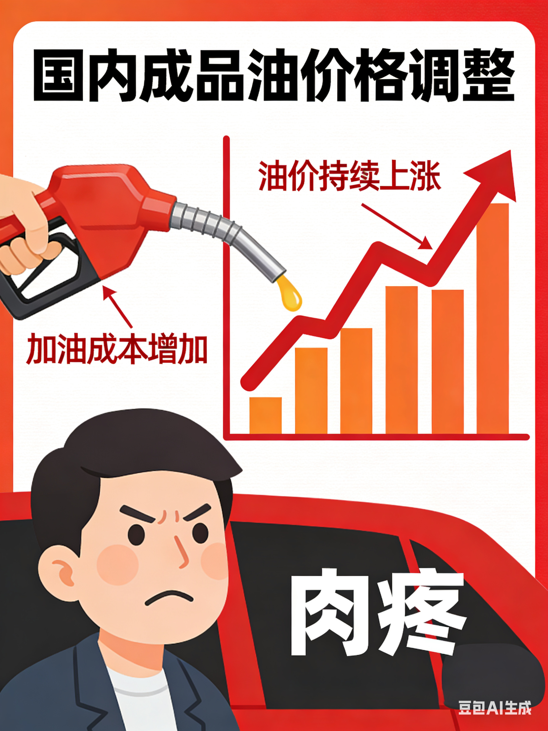 国内成品油价格将迎调整3月9日刚迎4年来最大涨幅，92号汽油每升涨0.55元，加