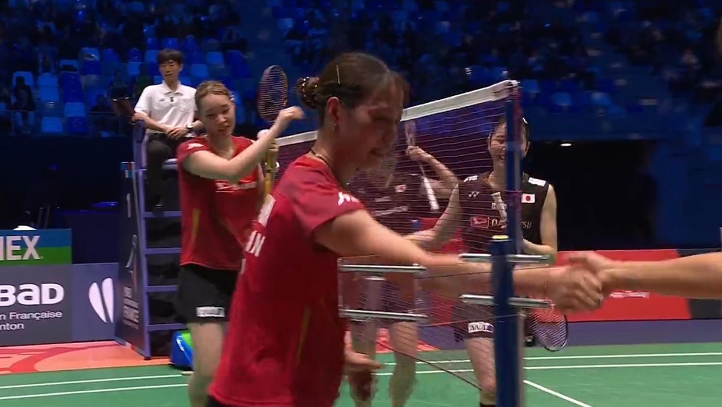 女双 半决赛 福岛由纪(7) 松本麻佑 21-13 21-13 五十岚有纱 志田