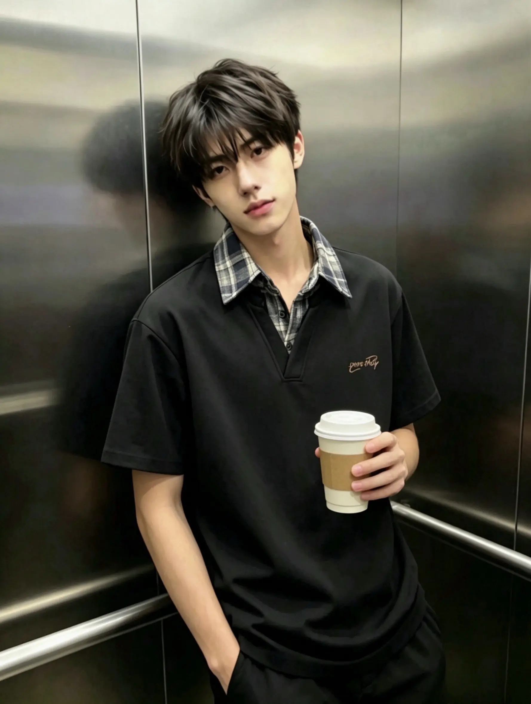 假两件撞色polo，日常穿搭不费力。