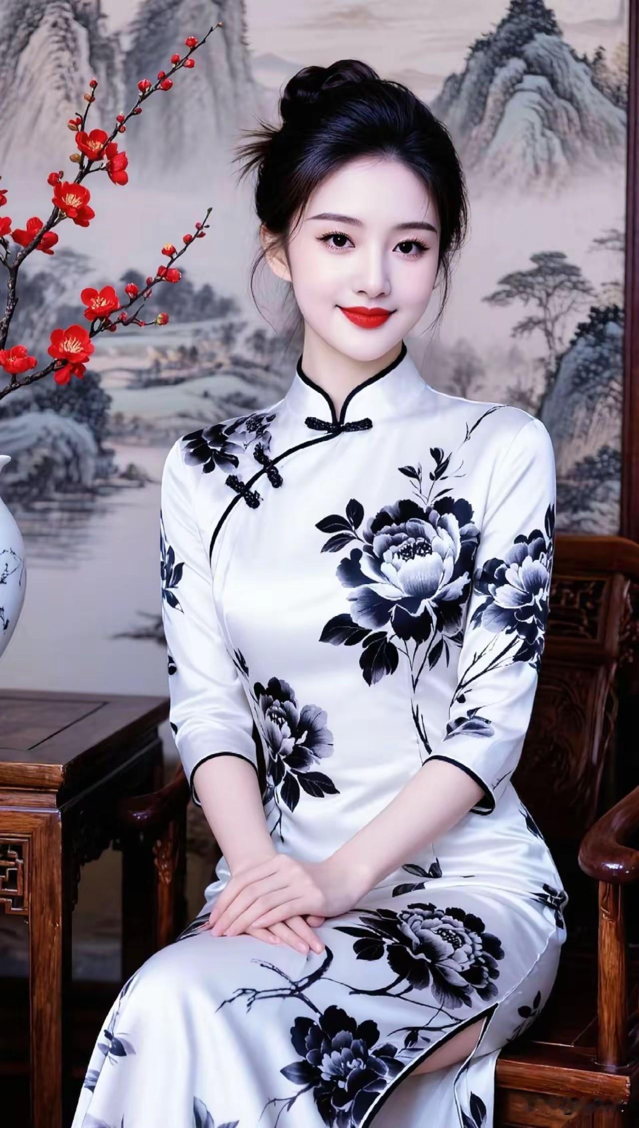 中国旗袍，国风古韵。
历史悠久，文化传承。
大家闺秀 ，小家碧玉。
身着旗袍，端