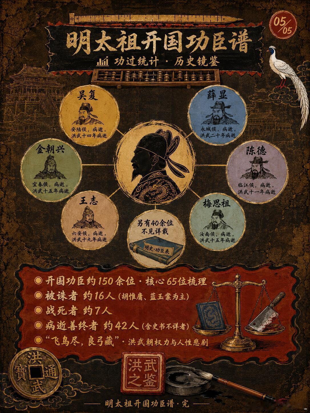 明太祖朱元璋开国功臣谱。 ​​​