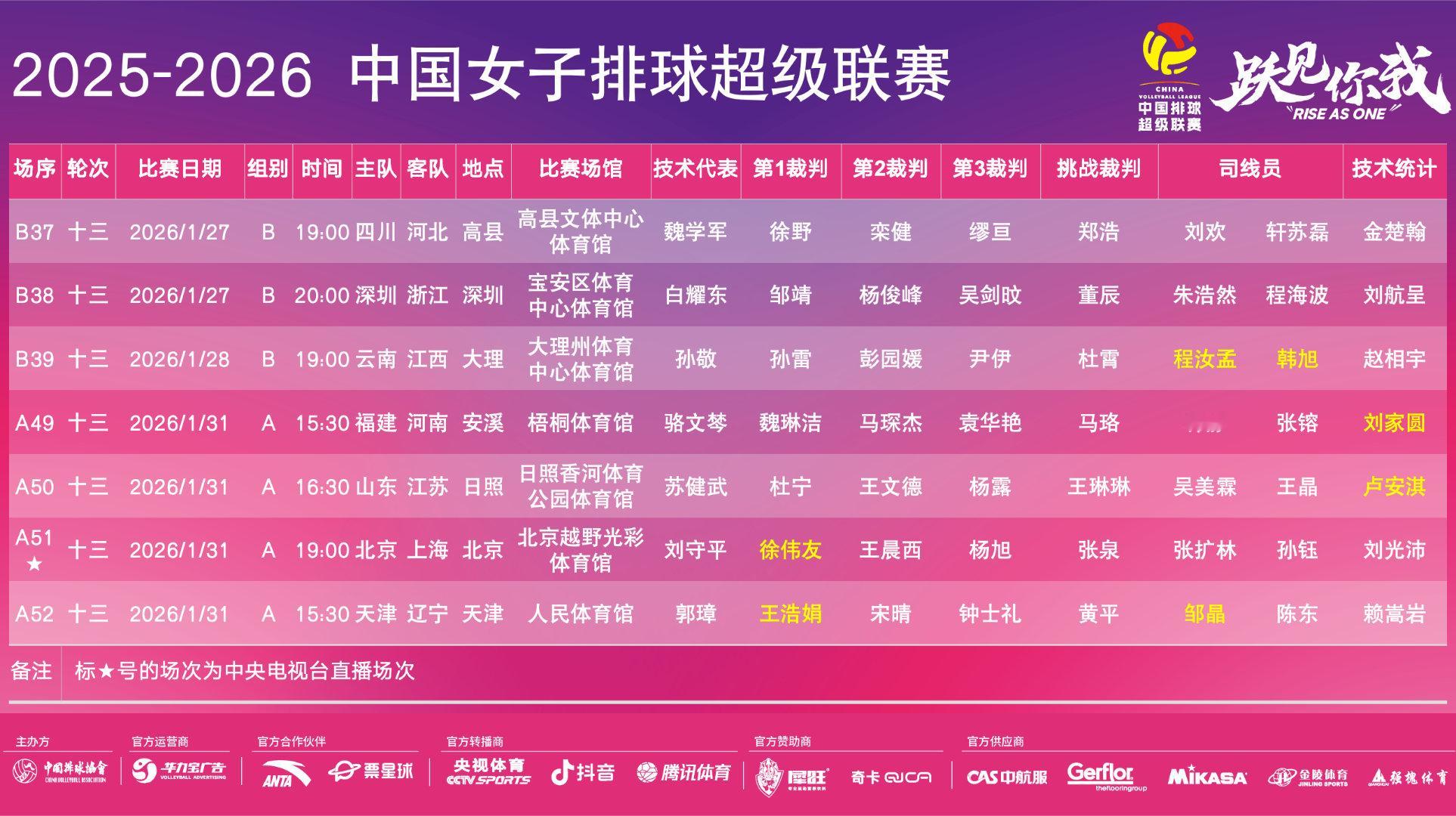 女排联赛明日赛程安排