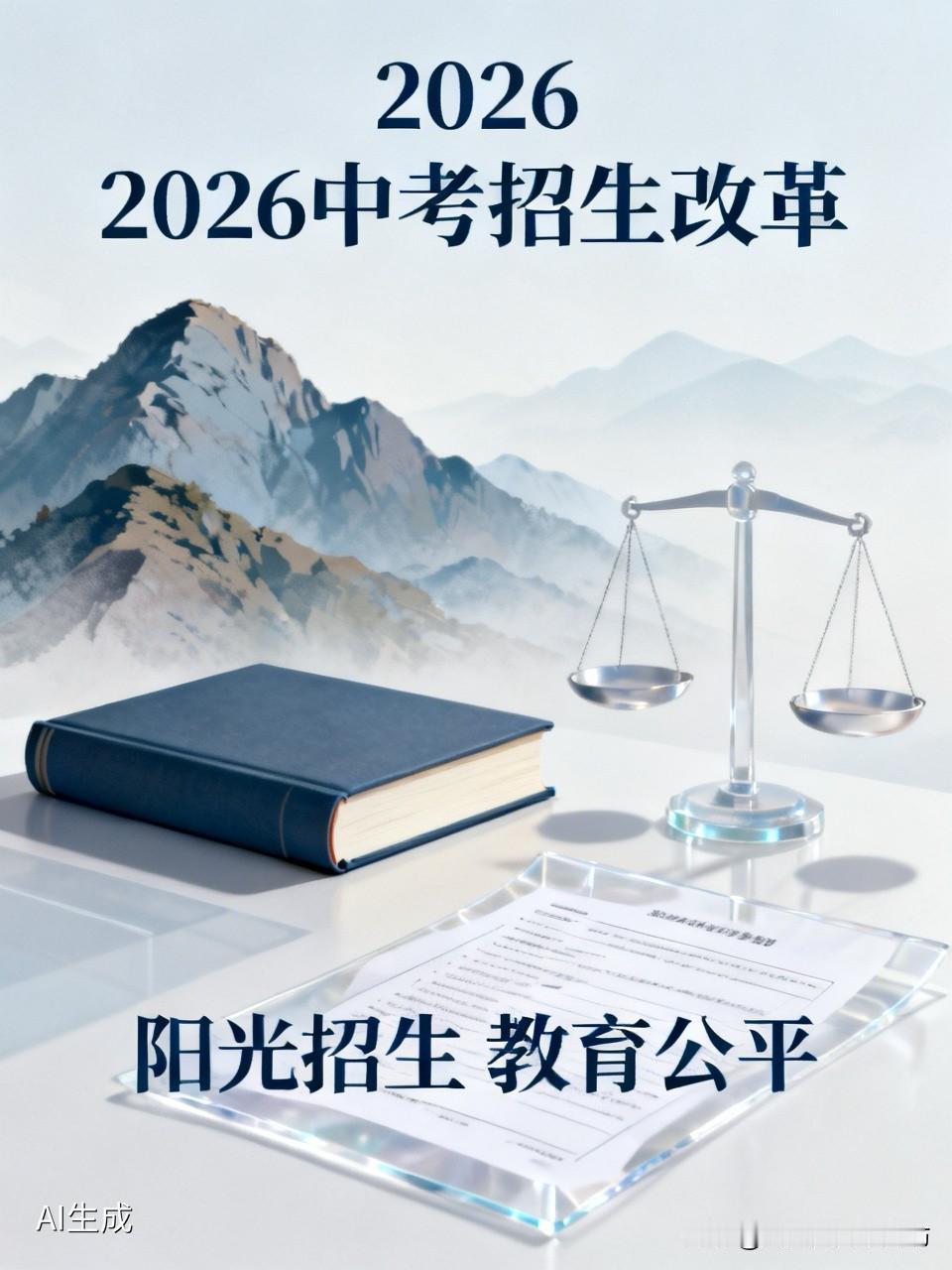 2026年我国中考招生迎来重要改革，重点推进阳光招生与教育公平。新政明确实行属地