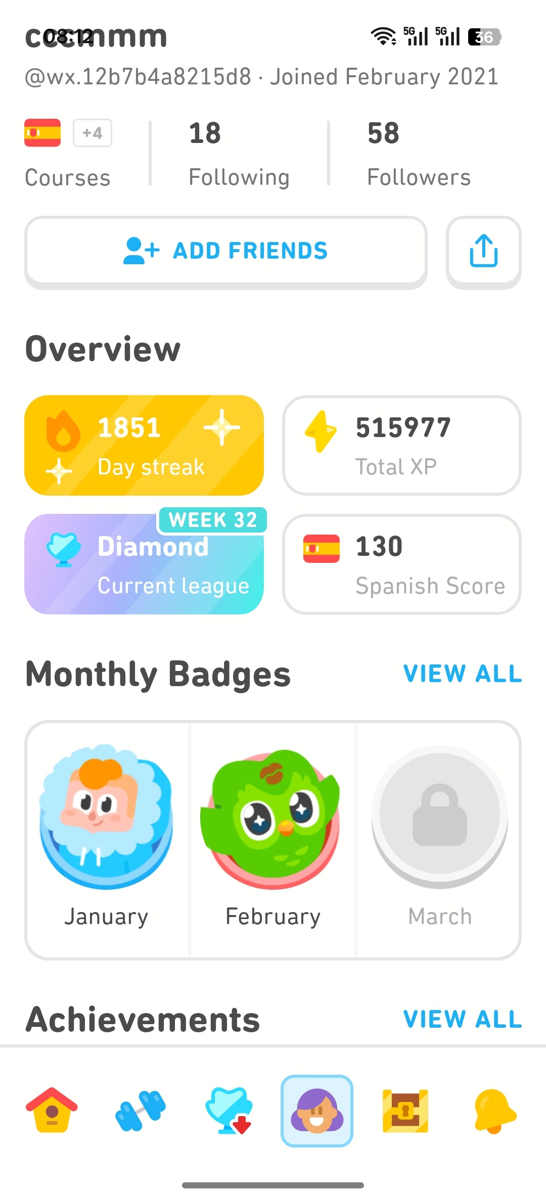 花了5年时间把多邻国西班牙语课程刷完了一方面，多邻国的宣传口号有一定道理：“总比