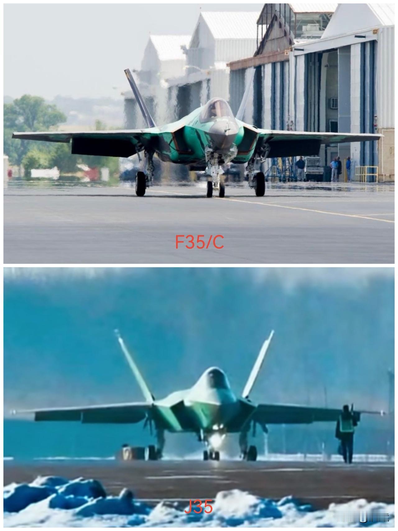 两款隐身舰载战斗机“薄荷绿”涂装VS隐形战机 中美隐身战机