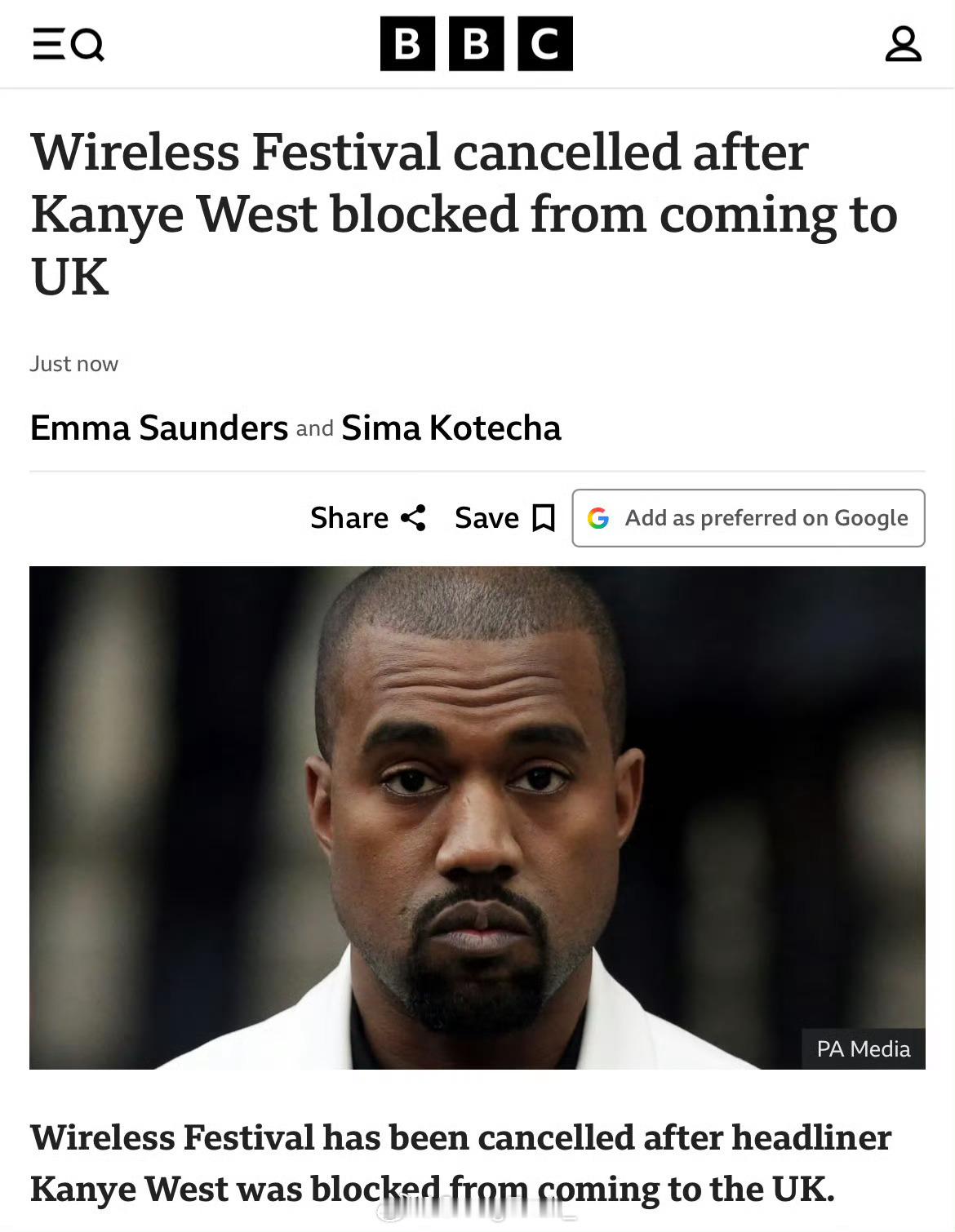 在Kanye被英国禁止入境后，法国也想禁止Ye入境！法国内政部长考虑组止Ye原定