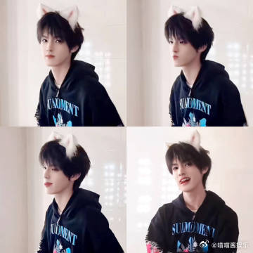 张泽禹 小狗的人塑 自带狗狗系长相真的太加分了，一双眼睛清澈又灵动，整张脸少年感