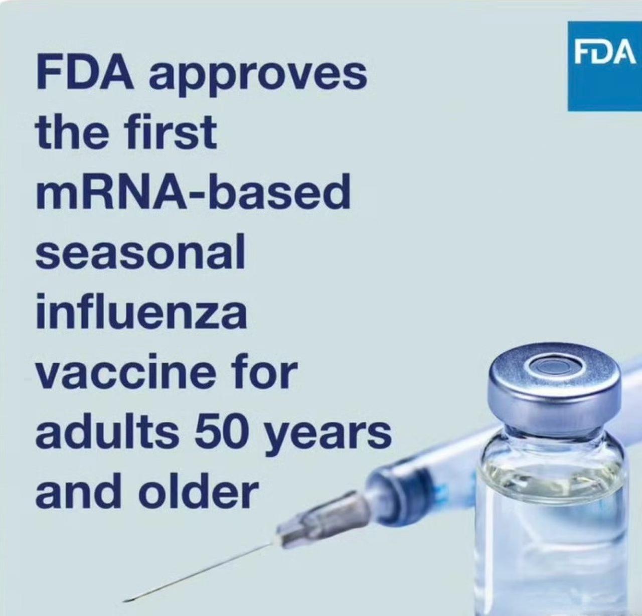 🔥🇺🇸💉
今天，美国FDA宣布：
批准首个基于mRNA技术
的Moder