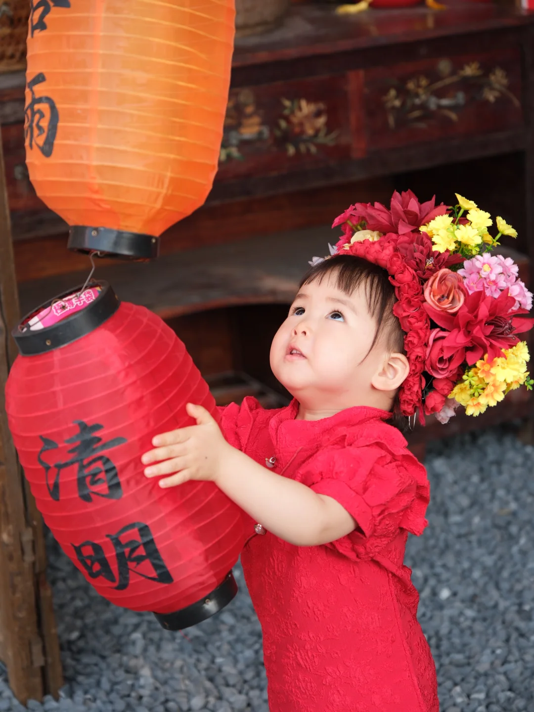 这辈子一定要带女儿来泉州拍一次簪花