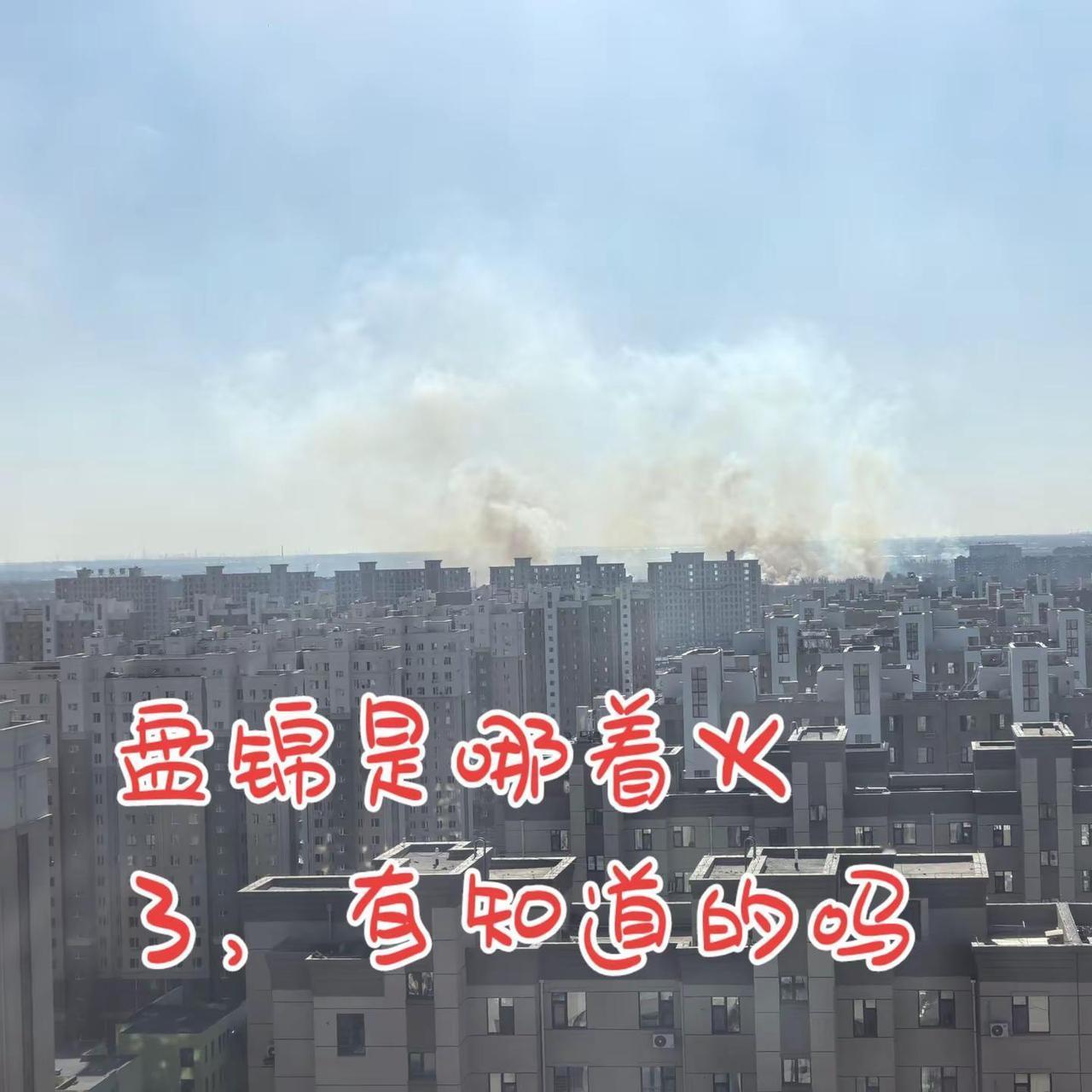 有知道哪里着火了这么大的烟盘锦