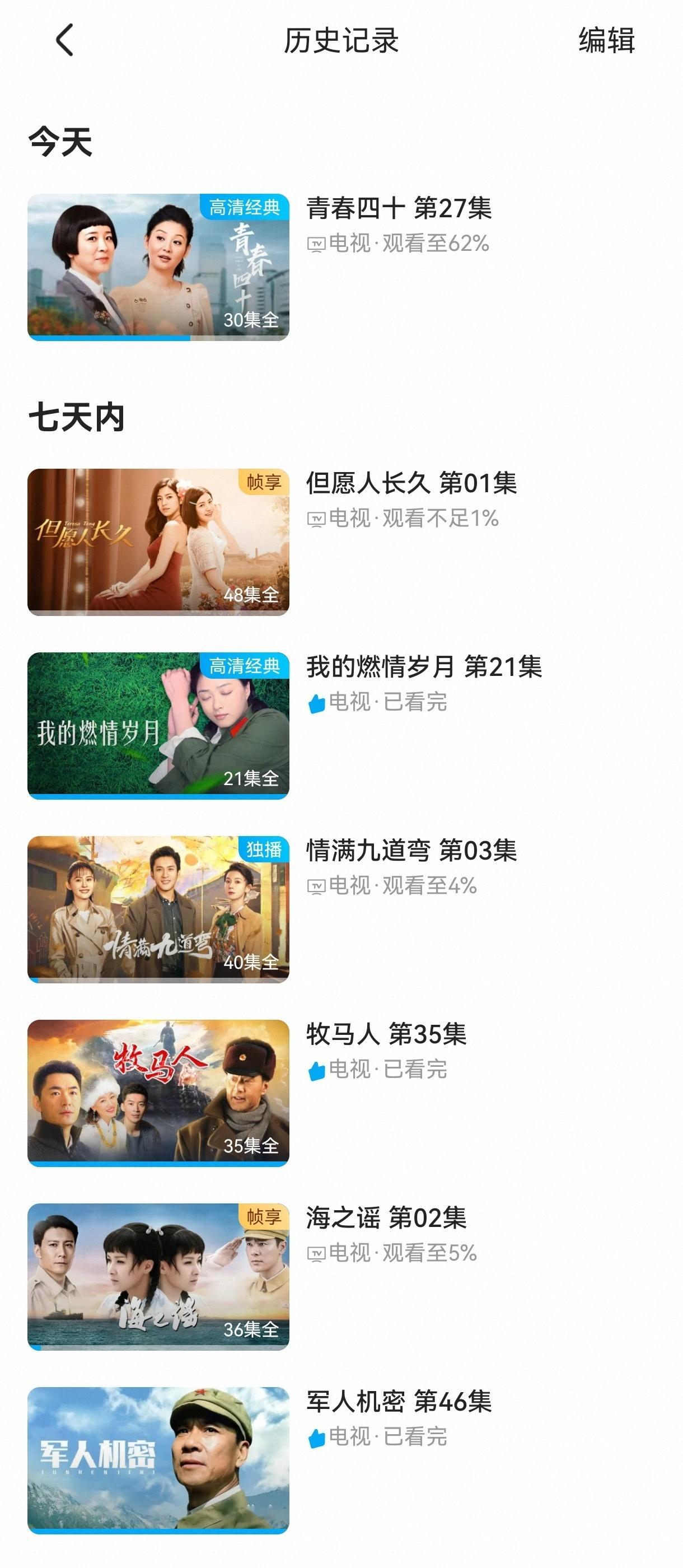 哈哈哈，优酷的观影记录，基本就都是我婆婆的喜好了，有一种超脱五行外，不在轮回里的