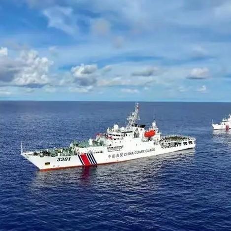 两岸船舰20日在东沙再次对峙！大陆海警船霸气喊话“中华民国不存在”，并用“中国台