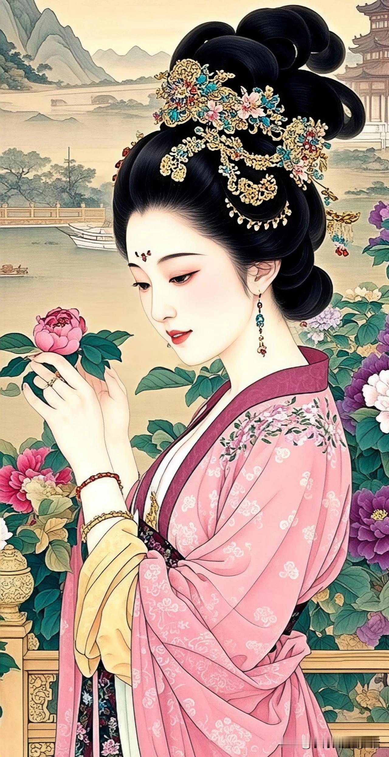 花间美人，锦衣华裳。