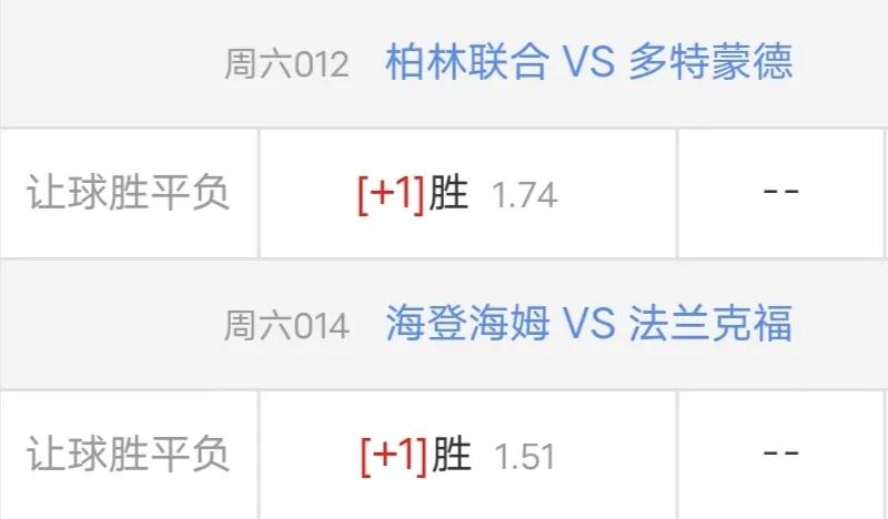 柏林联合会丢掉主场吗？法兰克福能否如愿客场打出？