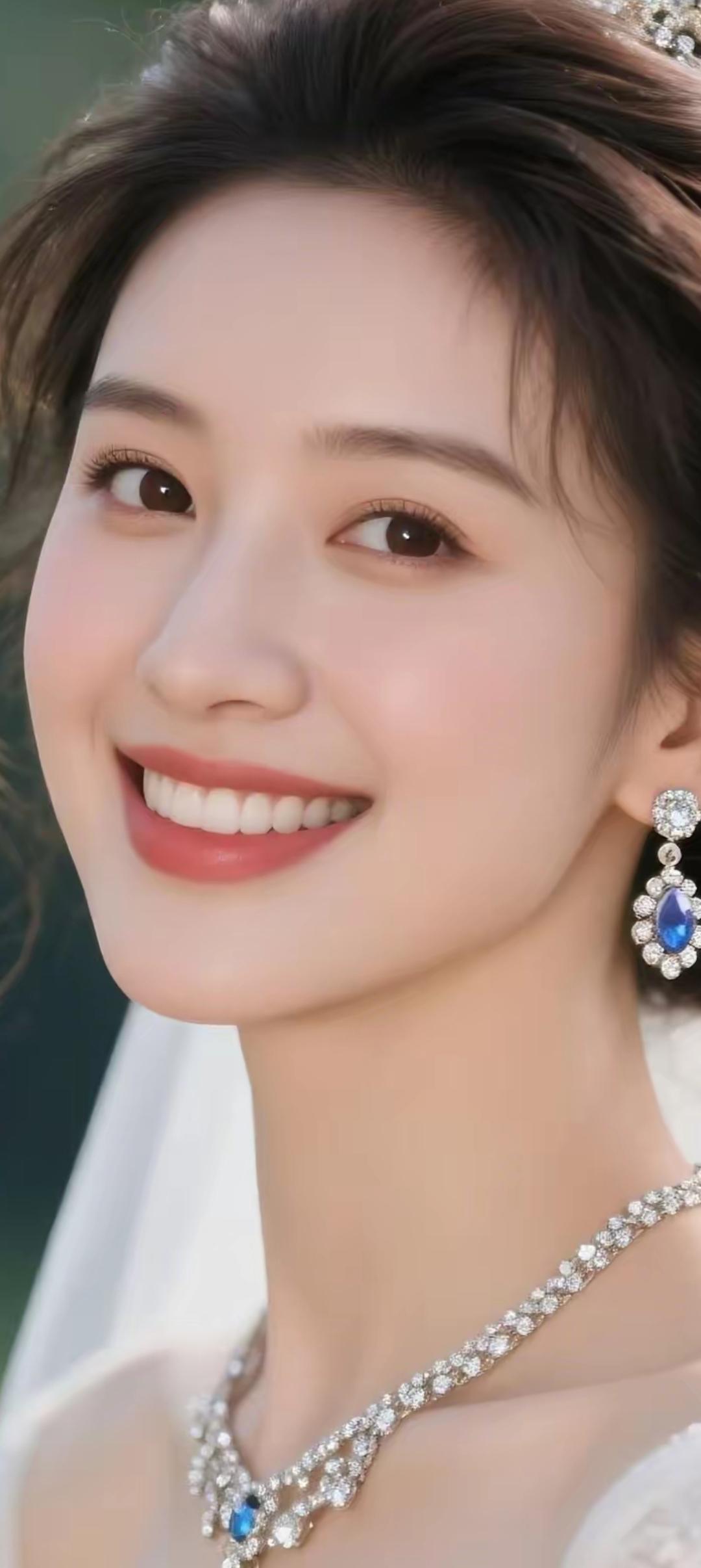 梦幻婚纱照，闪耀的珠宝，幸福的微笑