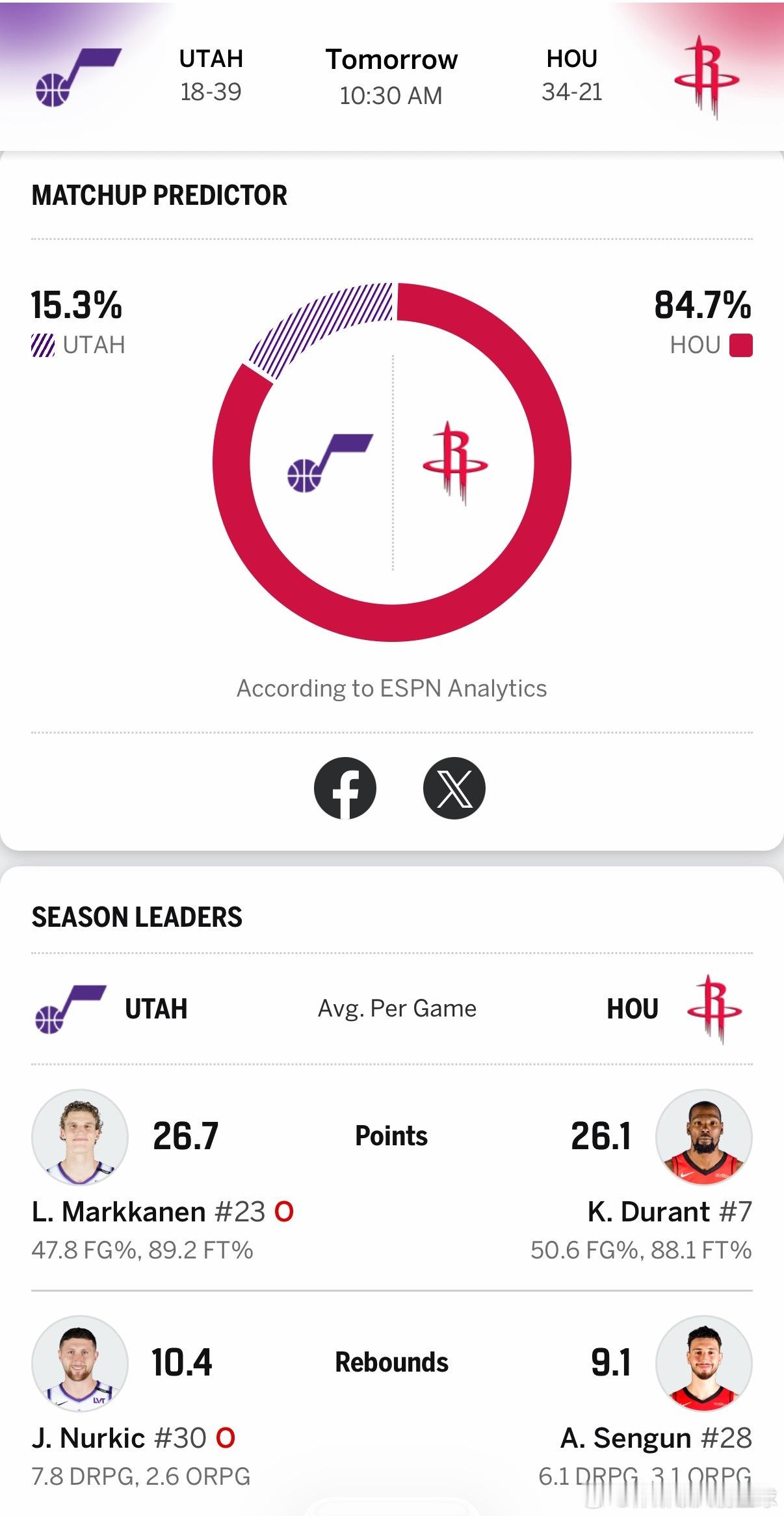 火箭vs爵士 明天听说很稳很稳👀火箭所有比赛免费直播及回放网页链接 （复制链接