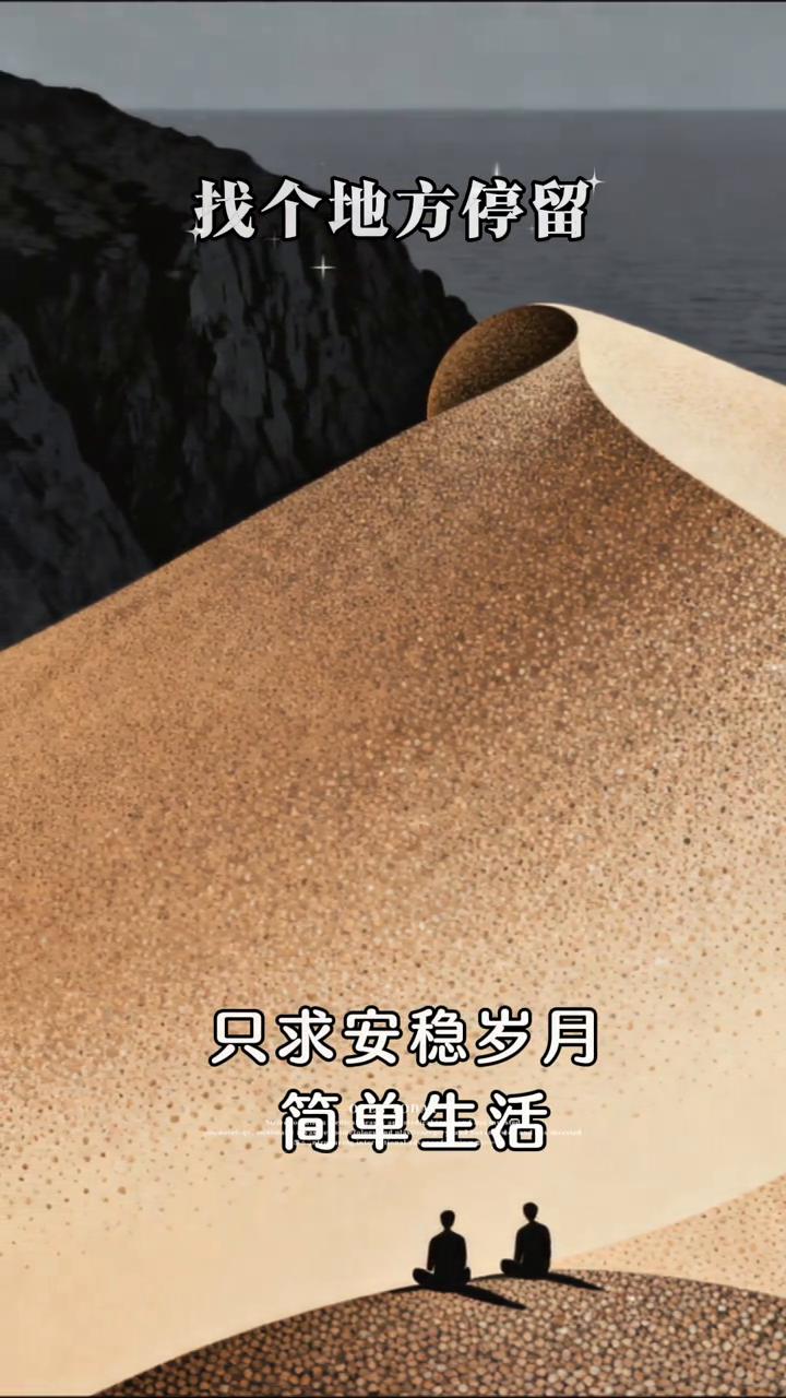 找个地方停留，一路跌跌撞撞，受尽折磨，多少心酸落寞，无人懂得。四处漂泊，不想继续